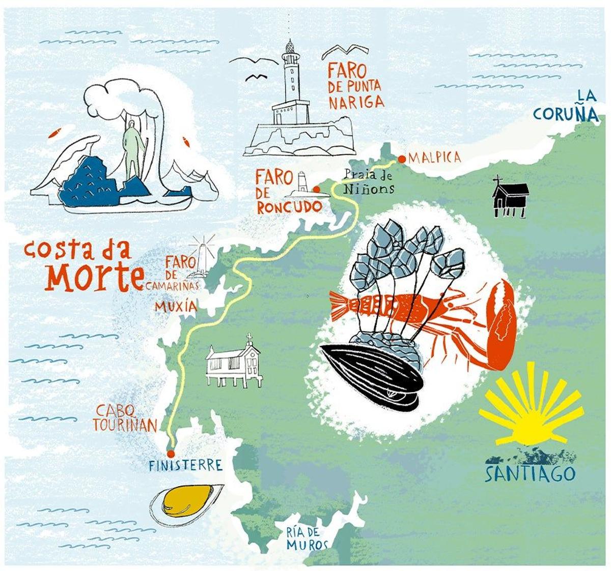 Mapa Costa Da Morte, Gastro