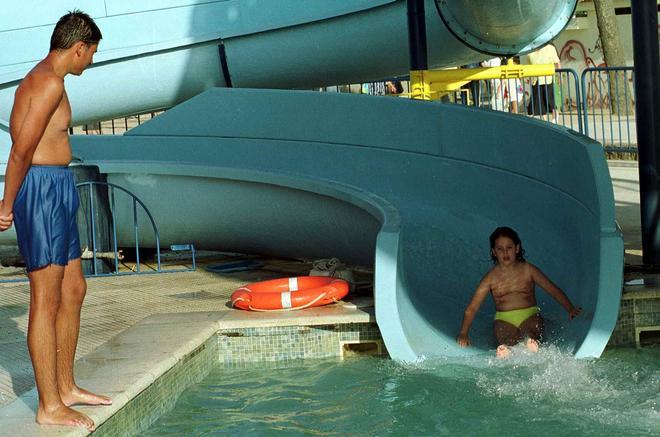 Diez años sin el tobogán acuático de Samil