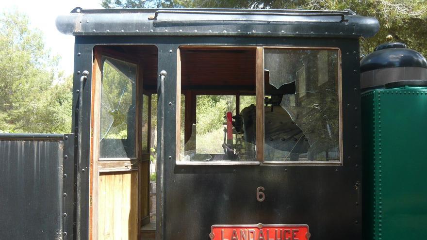 Vandalismo en el parque ferroviario de Marratxí