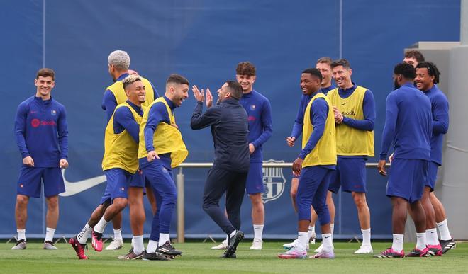 Último entrenamiento del FC Barcelona antes del clásico ante el Real Madrid