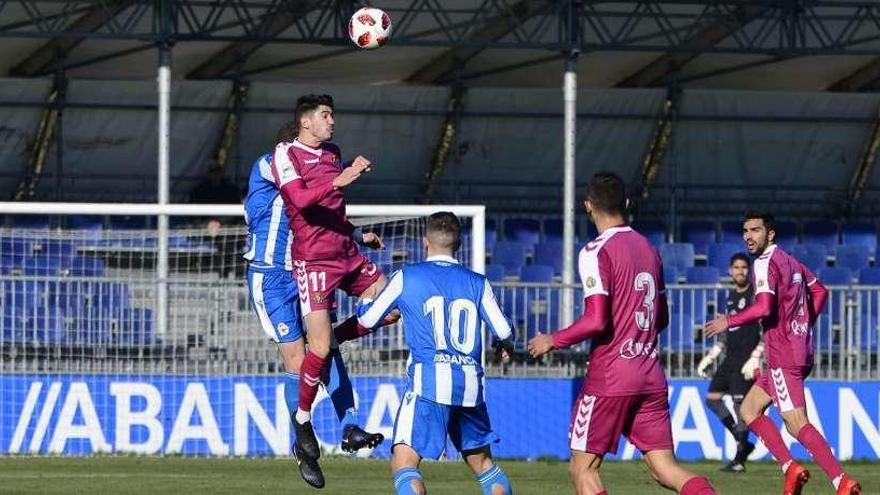 Imagen del partido de ayer del Fabril contra el Valladolid B.