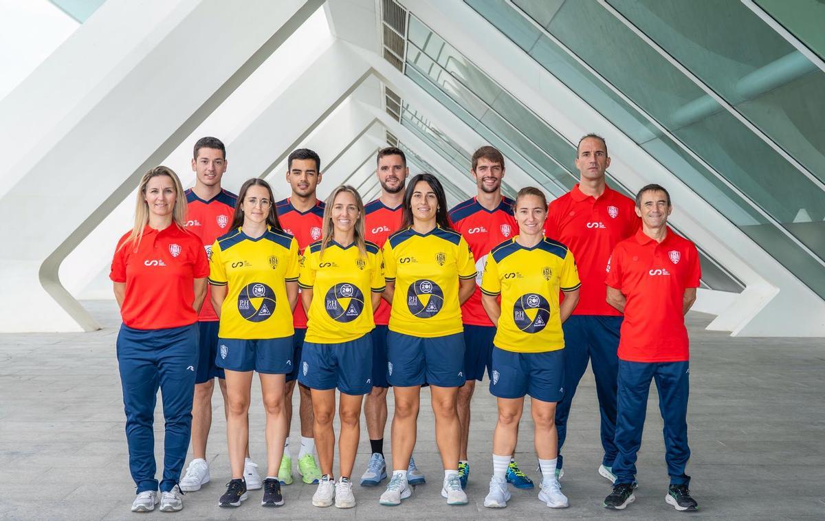 La selección española de frontenis y paleta goma al completo.