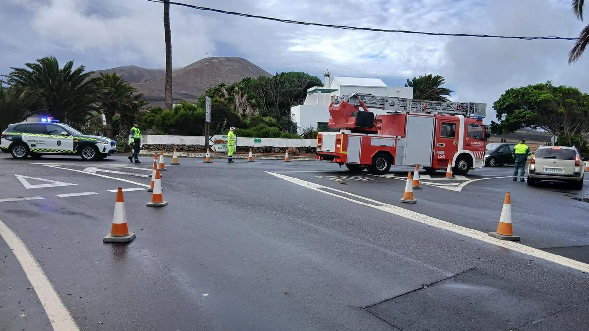 Los efectos de la borrasca Claudia en Lanzarote
