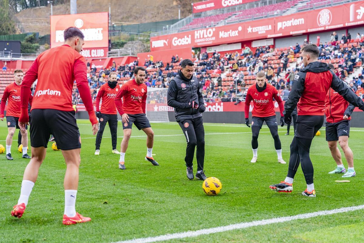 Entrenamiento del Girona abierto a aficionados