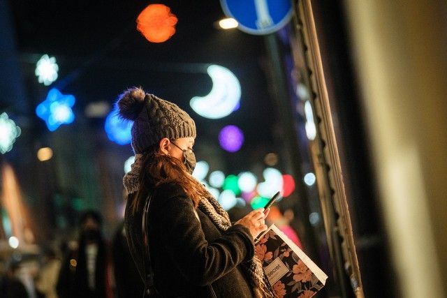 Encendido del alumbrado navideño en el casco de La Laguna