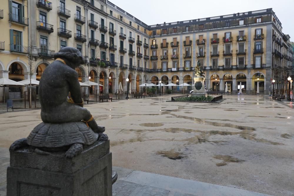 Segon dia de confinament a la ciutat de Girona