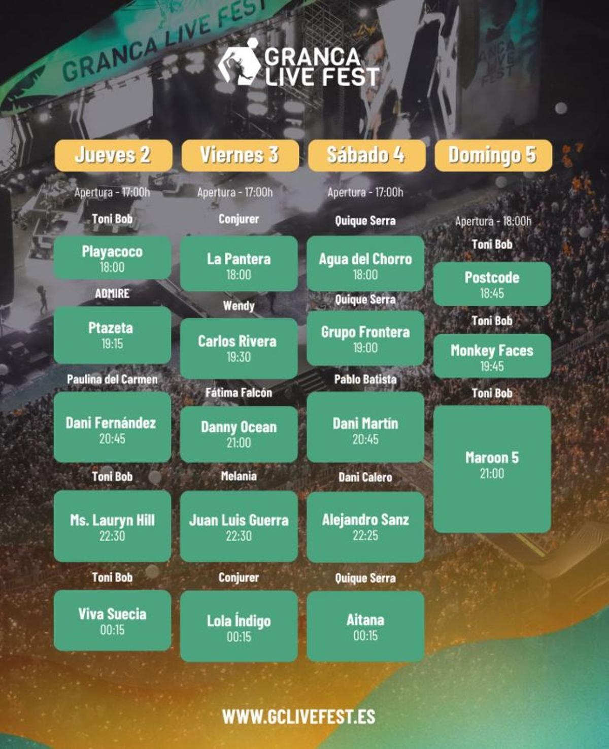 Horario Granca Live Fest 2026