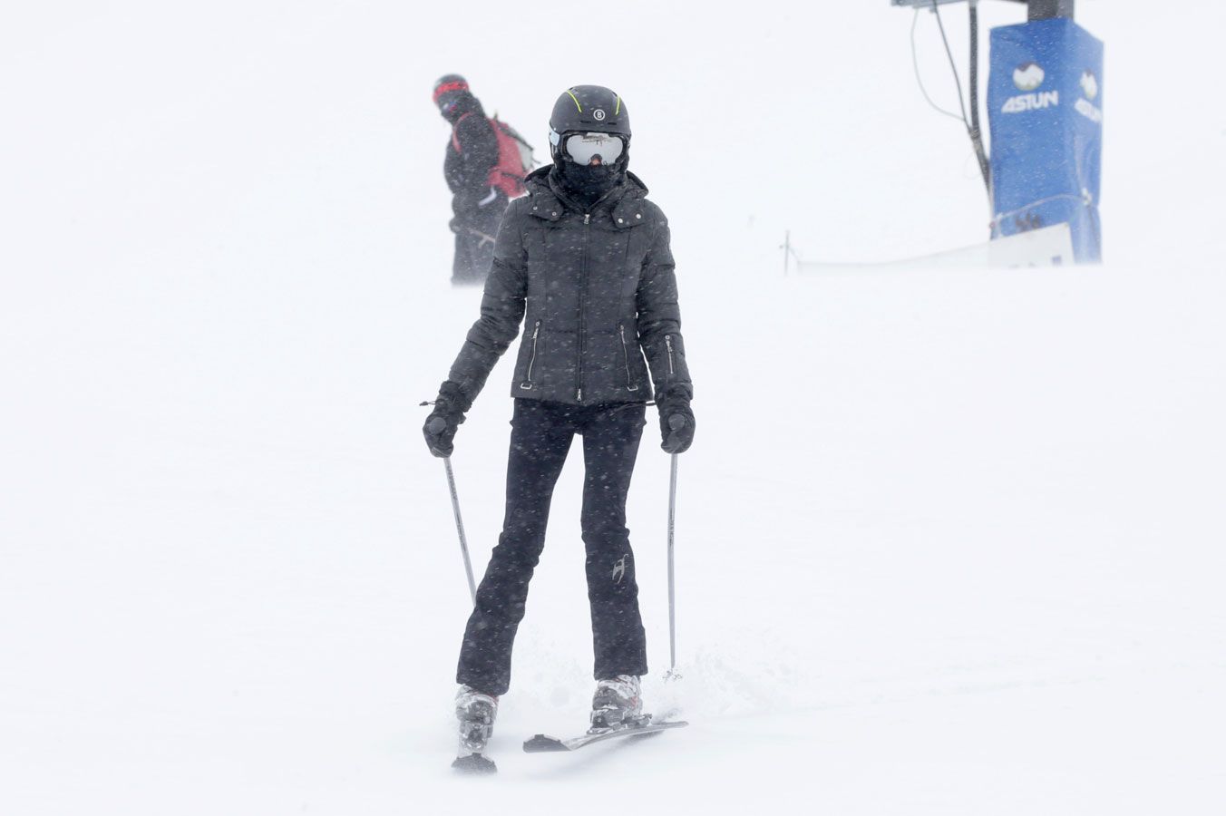 Letizia Ortiz esquiando en Astún