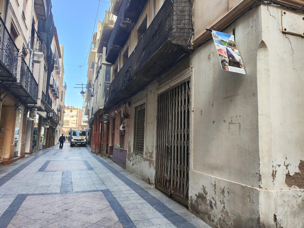 Inmuebles en estado de abandono en el centro histórico de Orihuela