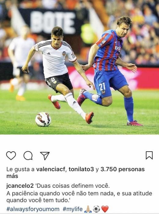 Los mensajes de Cancelo a su madre