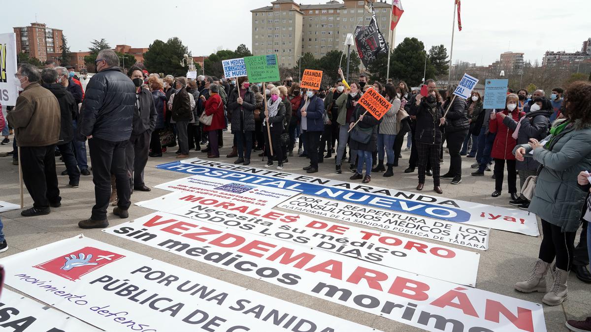Plataformas zamoranas en la concentración de Valladolid