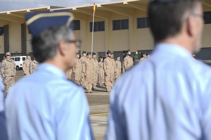 CANARIAS Y ECONOMIA 18-01-2019 BASE AEREA DE GANDO. TELDE-INGENIO. Ejército del Aire. Bienvenida del escuadrón del 10ª contingente del destacamento rappa en Sigonella.  FOTOS: JUAN CASTRO