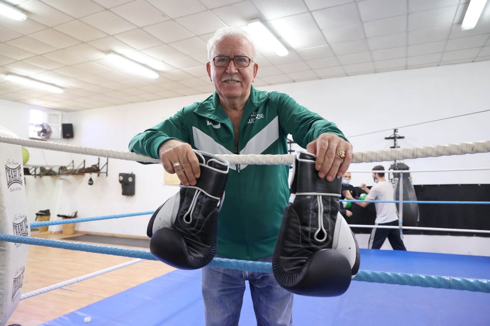 Paco Amoedo, ayer en el polideportivo Saudade