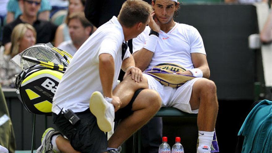 El tenista español Rafa Nadal en Wimbledon.