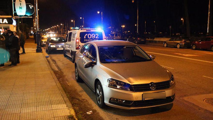 La Policía Local, en la zona del atropello. // NICK