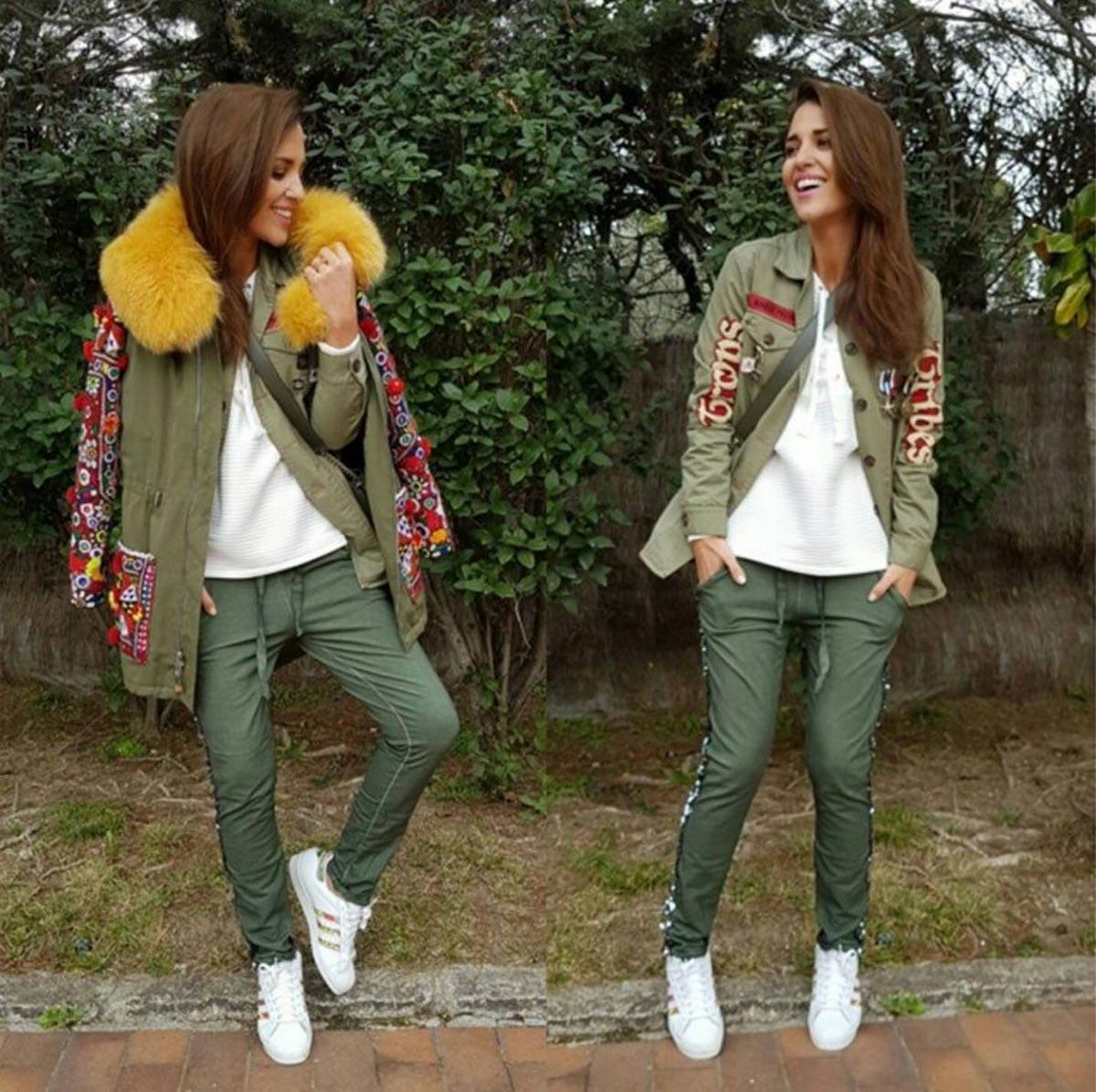 Una parka con apliques