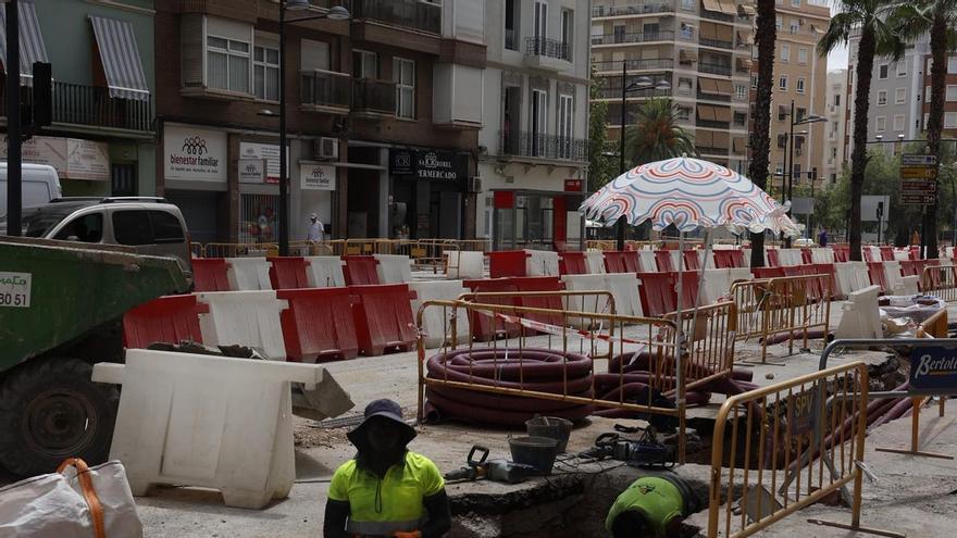 Así avanzan las obras en la avenida Pérez Galdós
