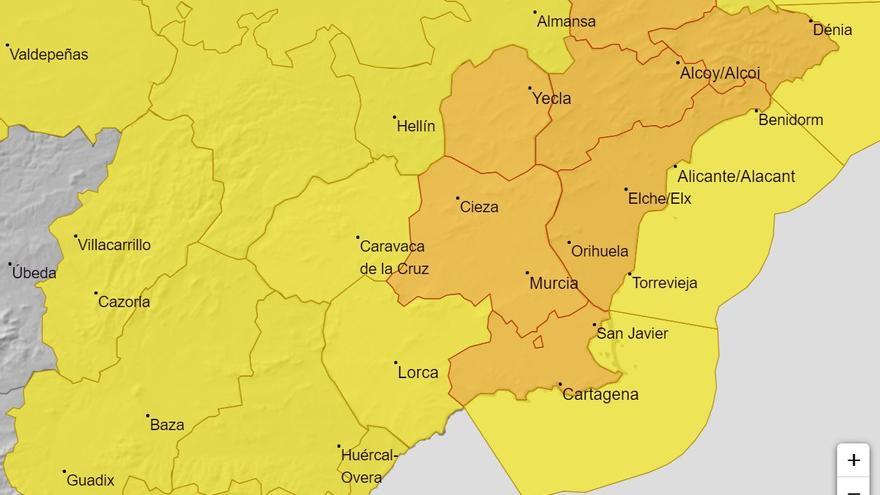 Las lluvias y tormentas de la Región de Murcia serán más fuertes de lo previsto