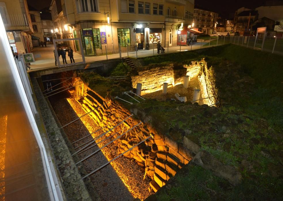 Iluminación de restos arqueológicos en Pontevedra