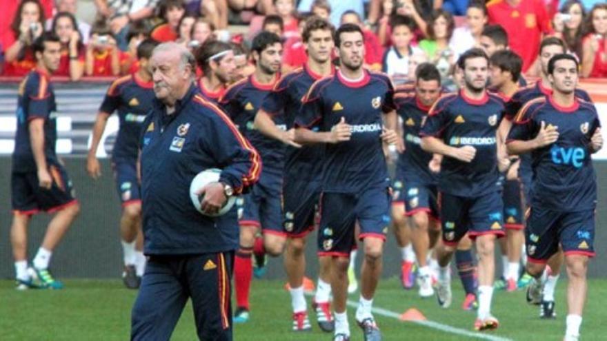 La selección se entrena  en Logroño