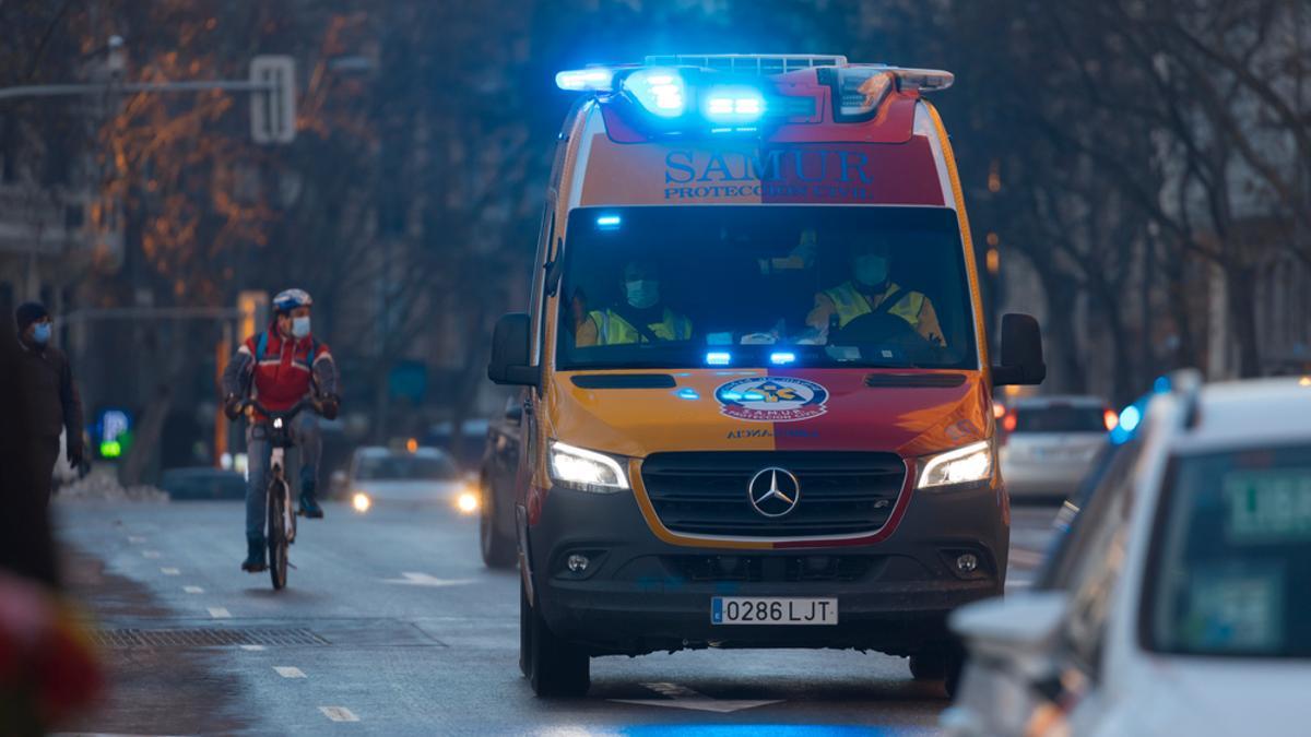 Una ambulancia del Samur en Madrid.