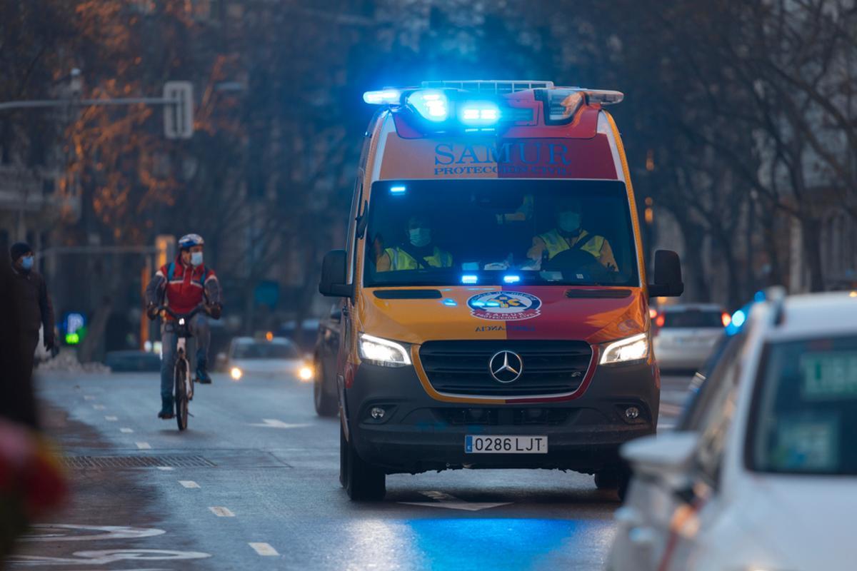 Una ambulancia del Samur en Madrid.
