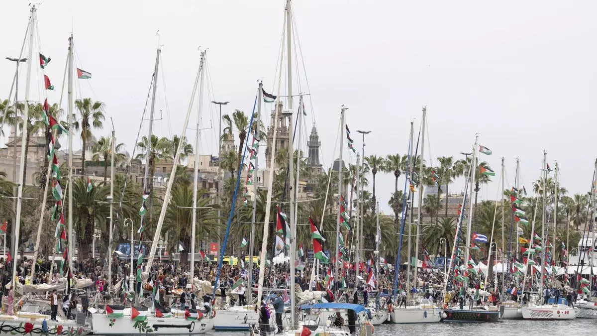 Los incidentes entre la Ertzaintza y activistas de la Flotilla en su llegada a Bilbao