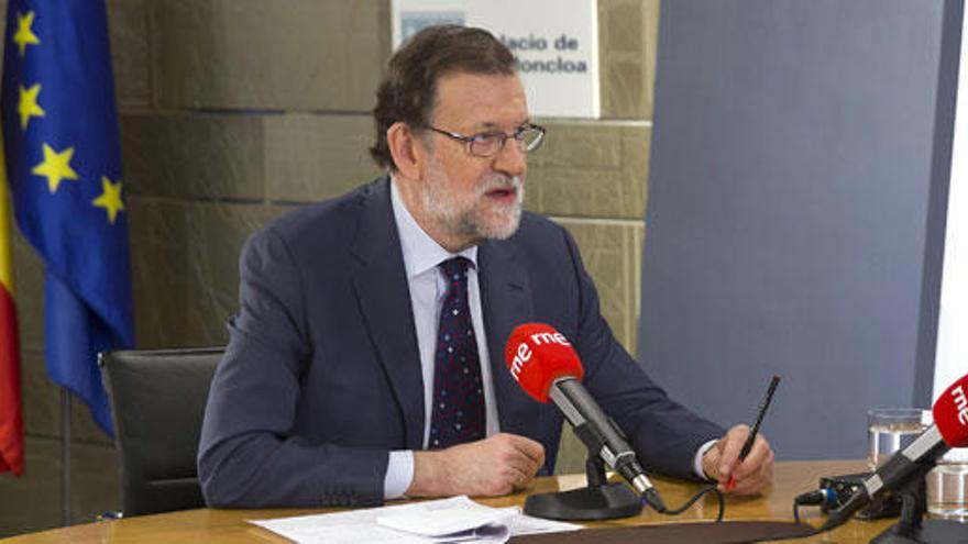 Rajoy, durante la entrevista.