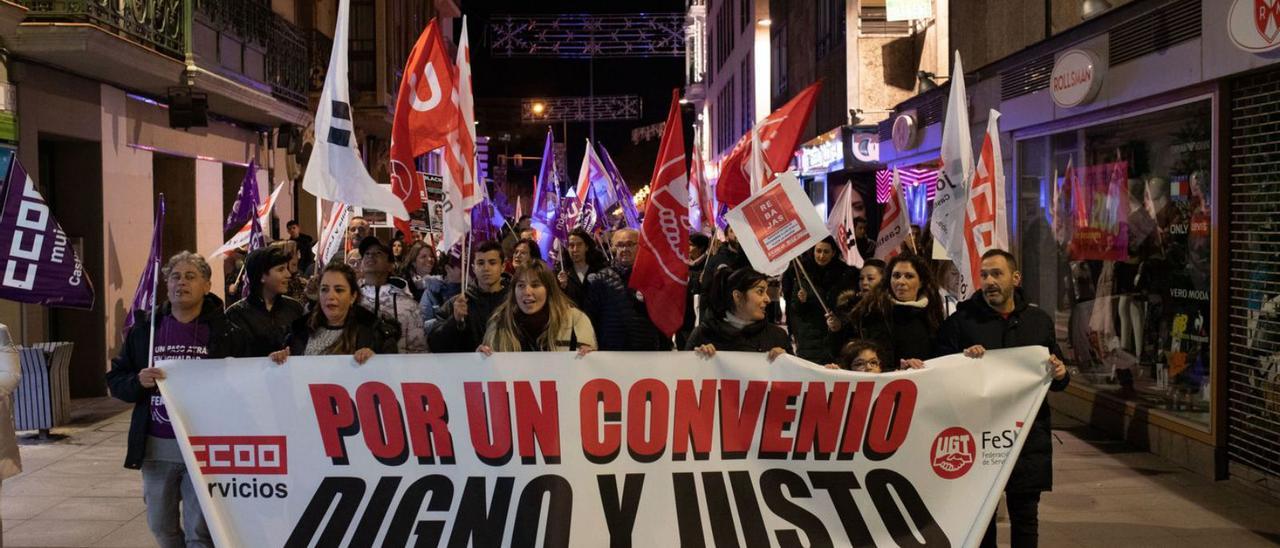 Manifestación del comercio celebrada hace apenas quince días en Zamora.