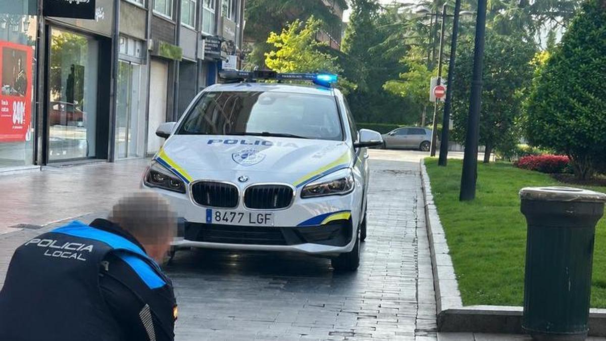El agente en la plaza del Fresno.