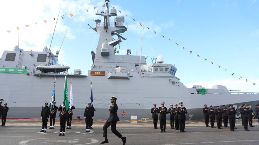 Ceremonia de entrega de Navantia de una tercera corbeta a Arabia Saudí en San Fernando (Cádiz.)