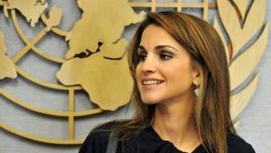 La reina Rania de Jordania, el pasado miércoles en Nueva York, en la sede de Naciones Unidas.