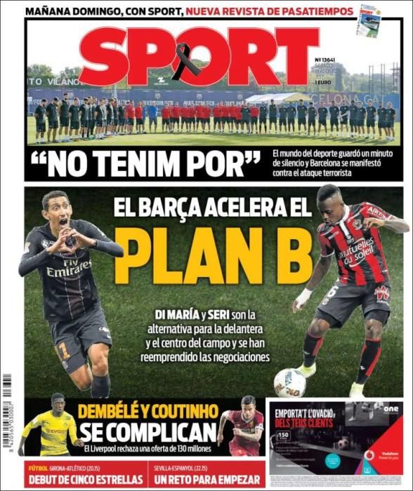 Portadas deportivas del sábado 19 de agosto