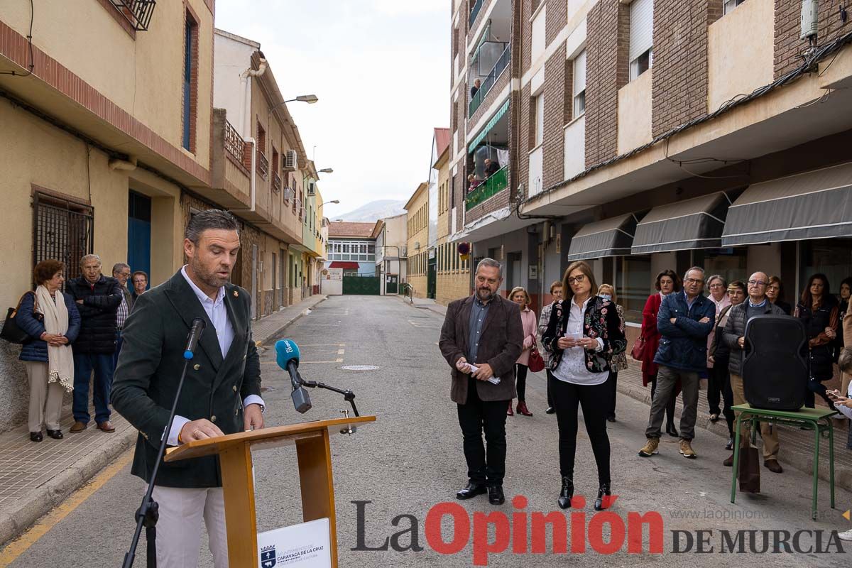 Una calle en Caravaca recuerda al profesor Juan Antonio Giménez Ramírez