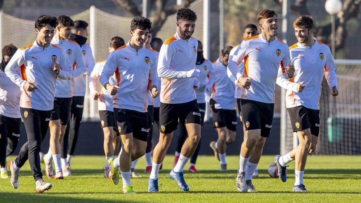 Entrenamiento del Valencia Mestalla