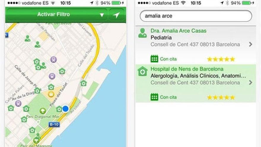 Doctoralia, la &#039;app&#039; para encontrar al médico más cercano.