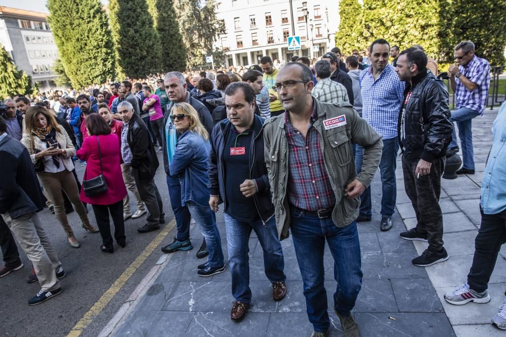 Concentración de sindicatos mineros en Oviedo