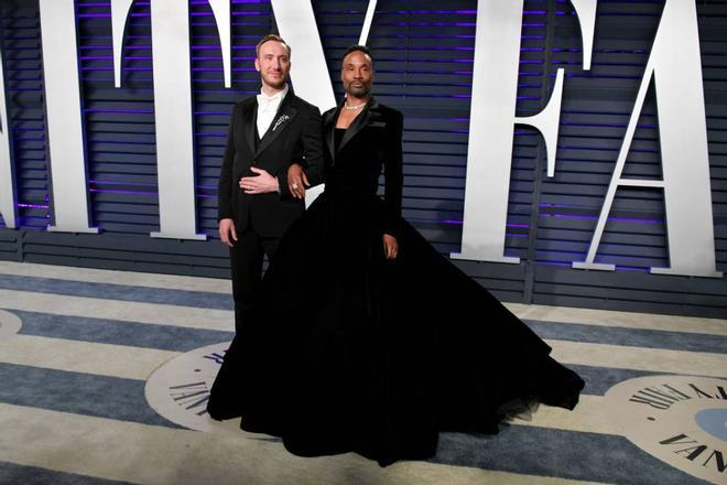 Billy Porter y su marido, Adam Smith, asisten a la fiesta de los Oscar de Vanity Fair en 2019