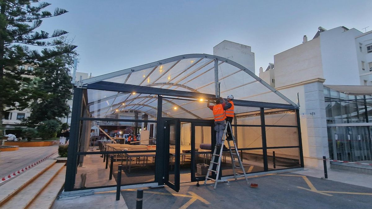 Instalación junto a la Plaza de la Constitución