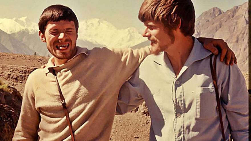 Reinhold Messner y su hermano Gunther, antes de la ascensión al Nanga Parbat. 1970