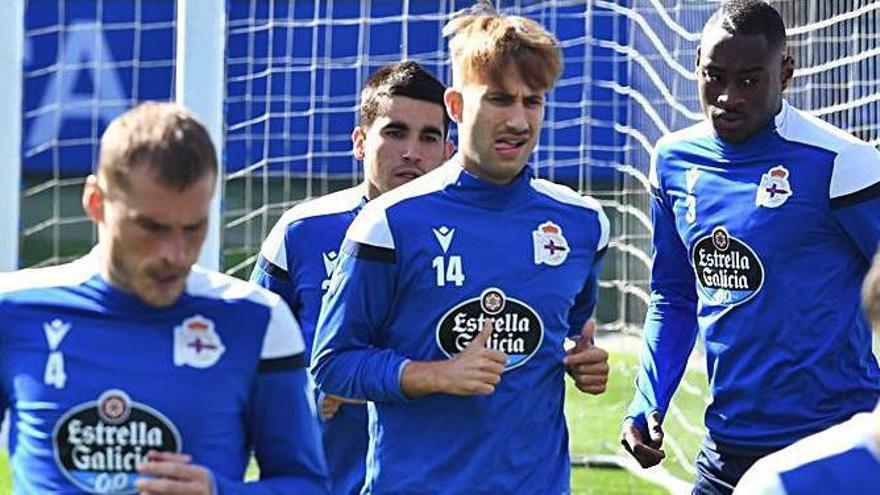 Gandoy, ayer en Riazor.