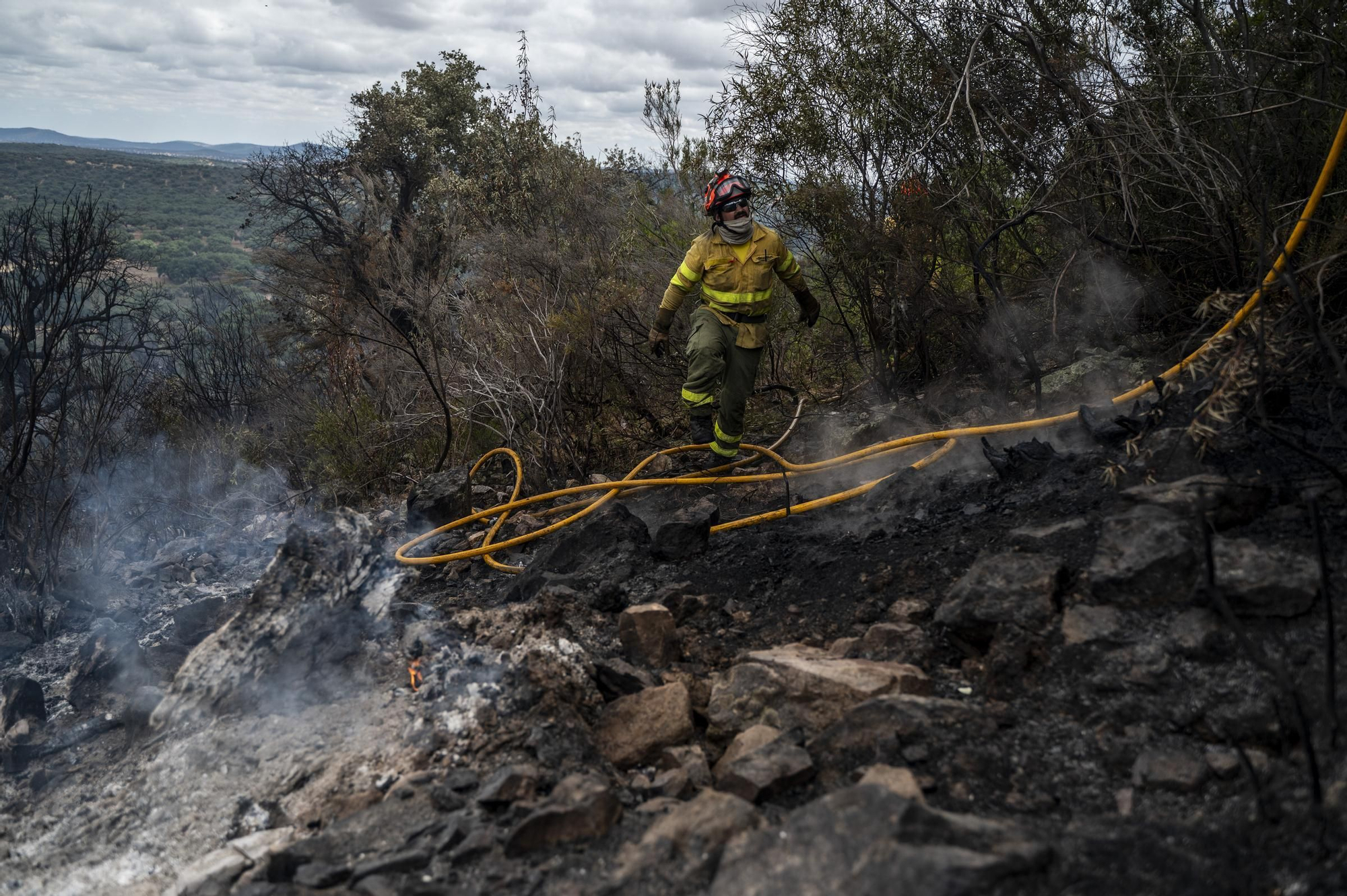 Las imágenes del incendio de este viernes en Cáceres