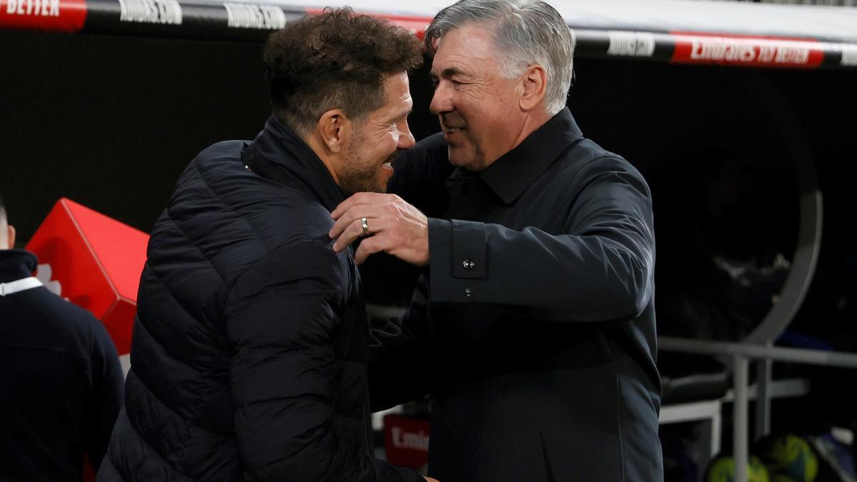 Diego Pablo Simeone y Carlo Ancelotti.