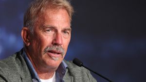 Kevin Costner en Cannes en 2024 presentando Horizon: An American Saga.