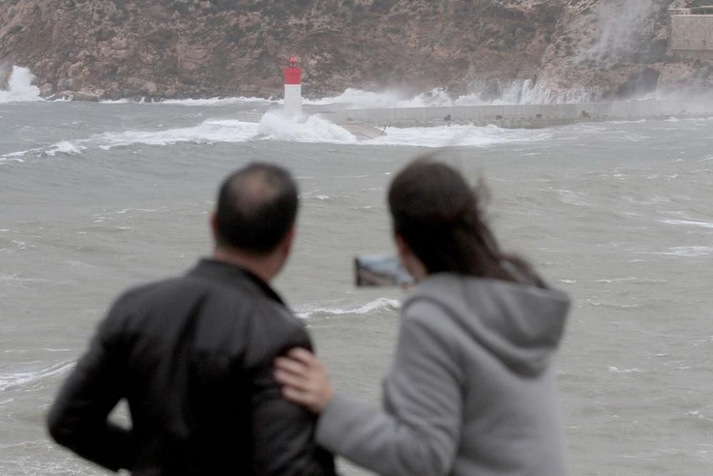 La borrasca Ana, a su paso por Cartagena