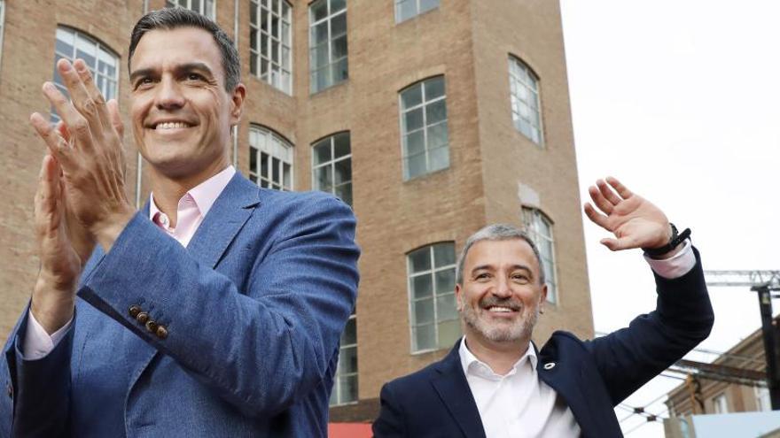 El presidente del Gobierno, Pedro Sánchez y Jaume Collboni.