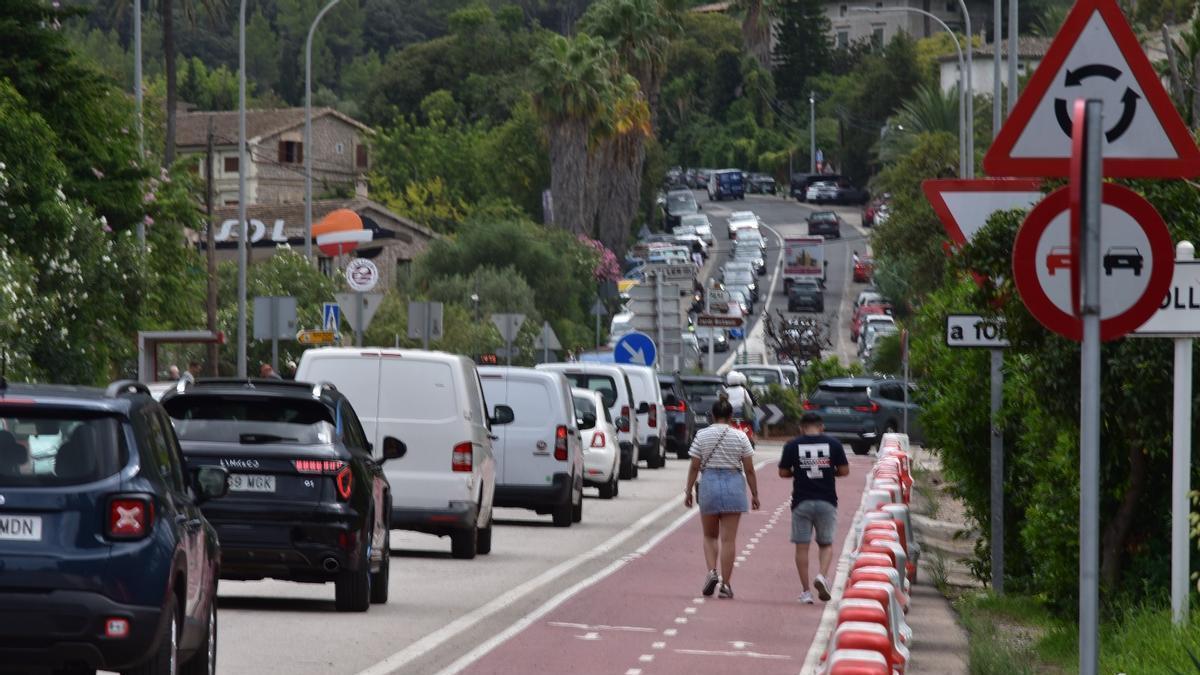 Vista de la carretera del desvío de Sóller.