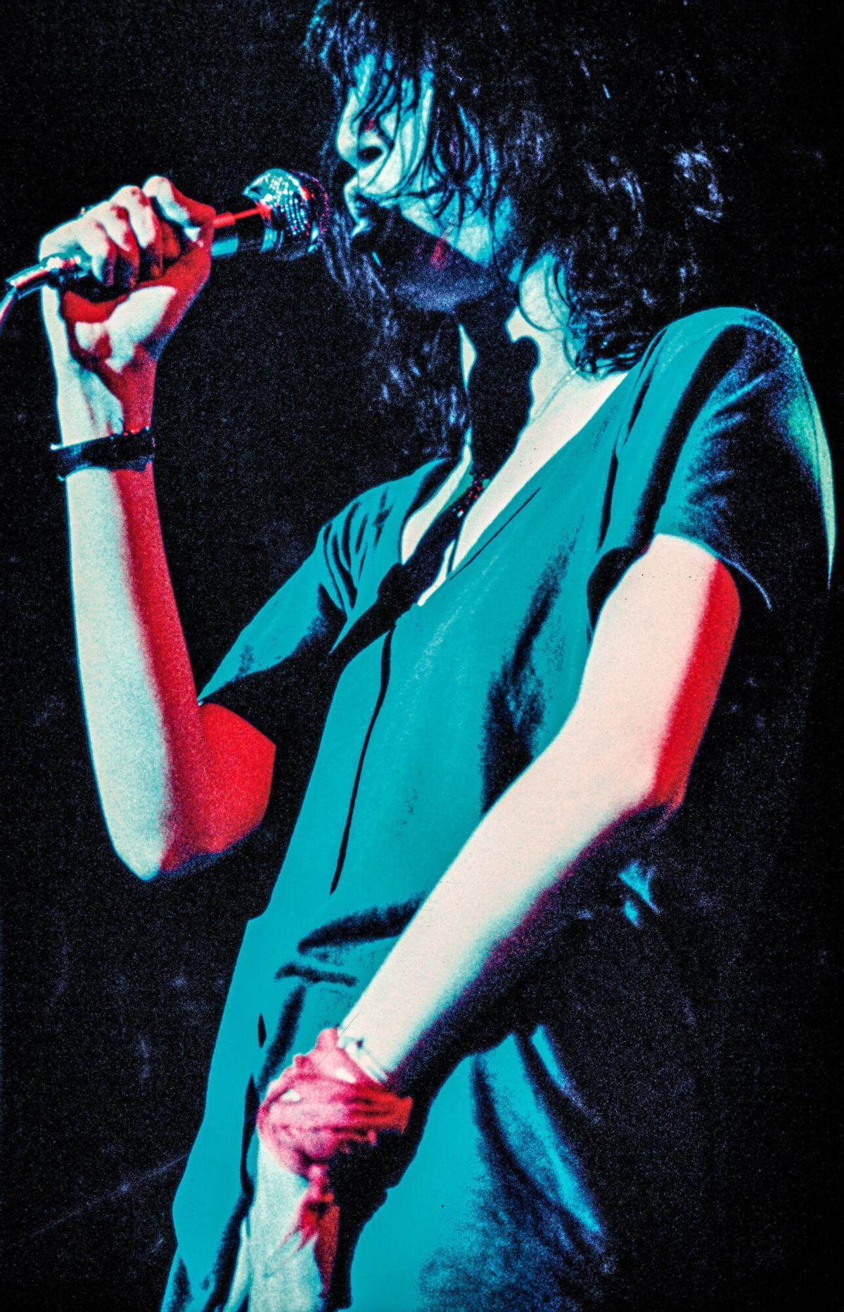 Patti Smith, en un momento de su actuación en Badalona, el 20 de octubre de 1976