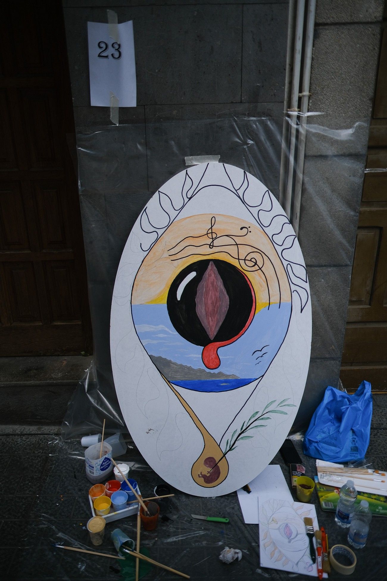 Agaete saca el arte a la calle para pintar La Rama