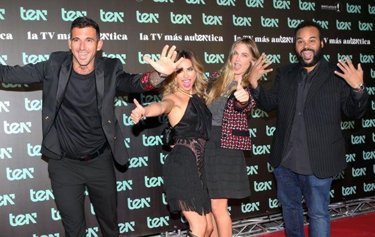 Josef Ajram, Sulaika Fernández, Martina Klein y Carlos Jean, en la presentación del canal de televisión TEN.
